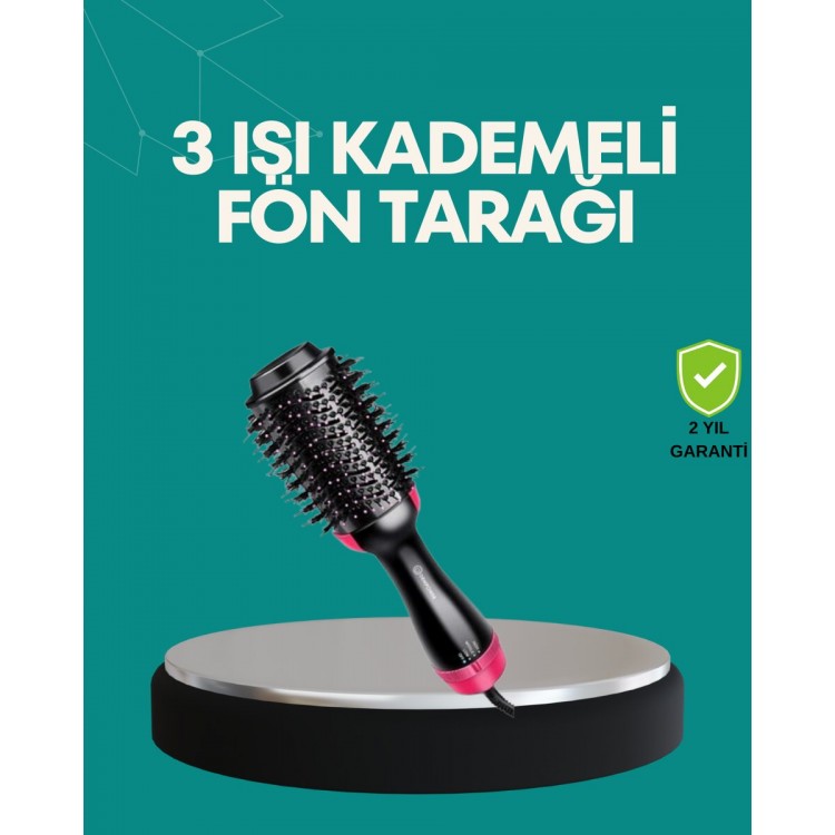 Kurutmalı Saç Şekillendirici Fönlü Fırça 1200 Watt Güç