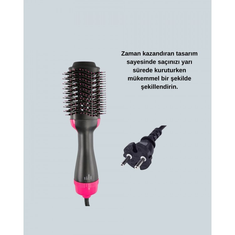 3 Isı Kademeli 1200W Saç Şekillendirme Fırçası.