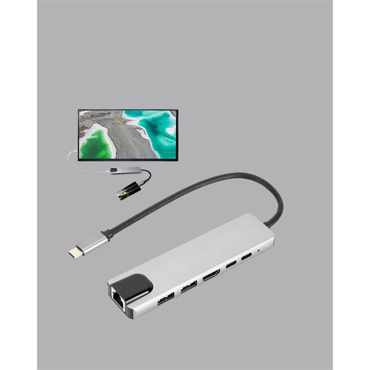4K HDMI Çıkışlı Gigabit Ethernet'li USB‑C Çoklu Port Hub