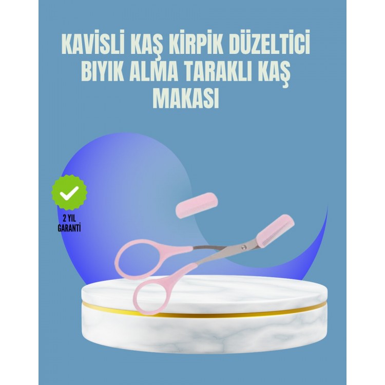Tarak ve Fırça Başlıklı Kaş Şekillendirme Makası