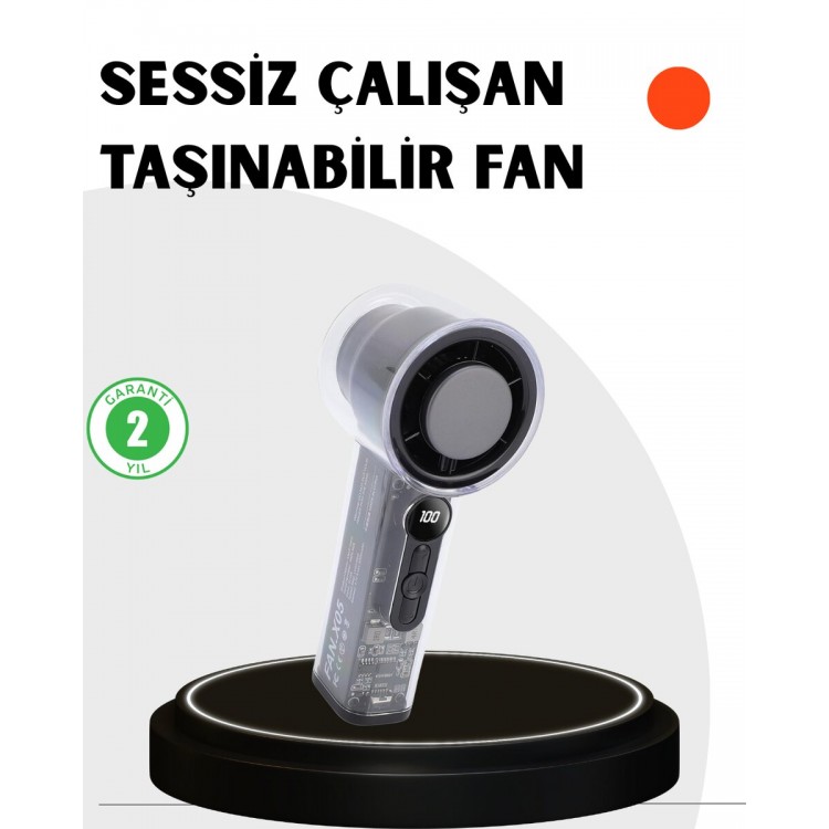 Kompakt Dijital Ekranlı Fan | 100 Seviye Hız + Sessiz Çalışma
