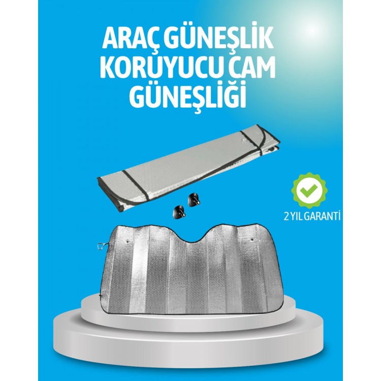 Gelişmiş Yansıtıcılı Katlanabilir Araç Güneşliği – Alüminyum & Süngerli İzolasyon Teknolojisi