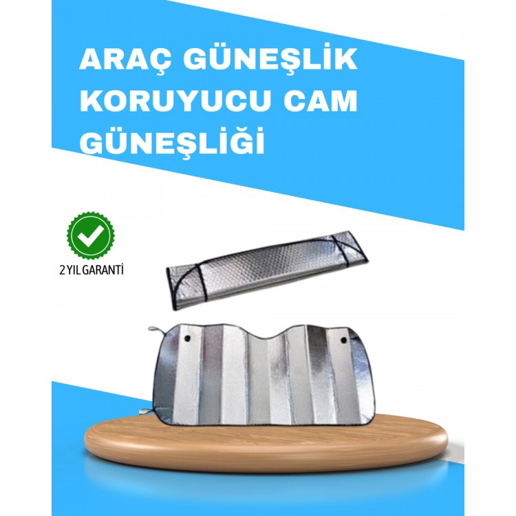 Katlanabilir Alüminyum Araç Güneşliği – UV Koruma ve Klima Tasarrufu Bir Arada
