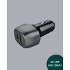 38W Çift Çıkışlı Araç Şarj Cihazı – Type-C ve USB PD Destekli
