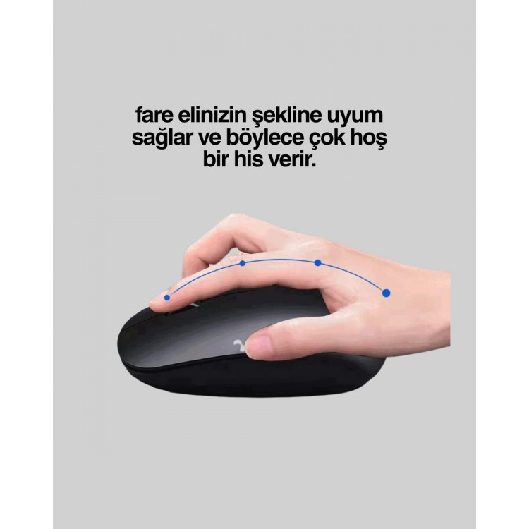 Sessiz Wireless Mouse – 5000 DPI Hassasiyetli ve Hafif Tasarım