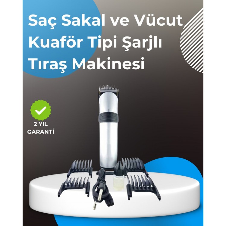 Profesyonel Saç ve Sakal Tıraş Makinesi – Tam Aksesuar Setli