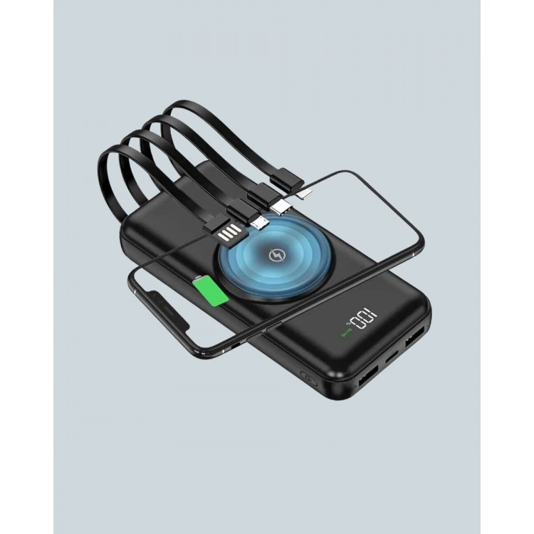 10000mAh Kablosuz ve Hızlı Şarj Destekli Powerbank – Taşınabilir Şarj Gücü