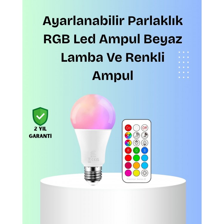 RGBW Teknolojili Akıllı LED Ampul Zamanlayıcılı