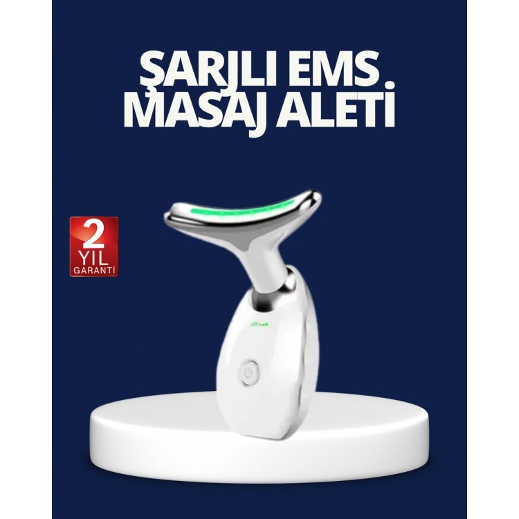 Yüz ve Boyun Sıkılaştırıcı Cilt Bakım Cihazı | EMS Mikro Akım & Kırışıklık Giderici