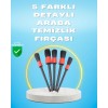 5'li Araba Temizlik Fırçaları-Farklı Boyutlu Fırçalarla Derinlemesine Temizlik