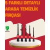 Araç İçi Detaylı Temizlik Seti-Araba Jant ve İç Yüzey Temizlik Fırçaları