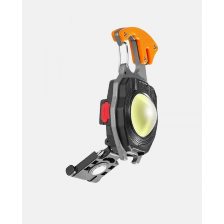 Mini LED Anahtarlık Fener – Şişe Açacağı Tornavida Düdük ve USB Şarj Özellikli