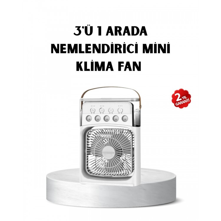 USB Bağlantılı Taşınabilir Mini Klima Fan 500ML Su Hazneli ve Sessiz Çalışma