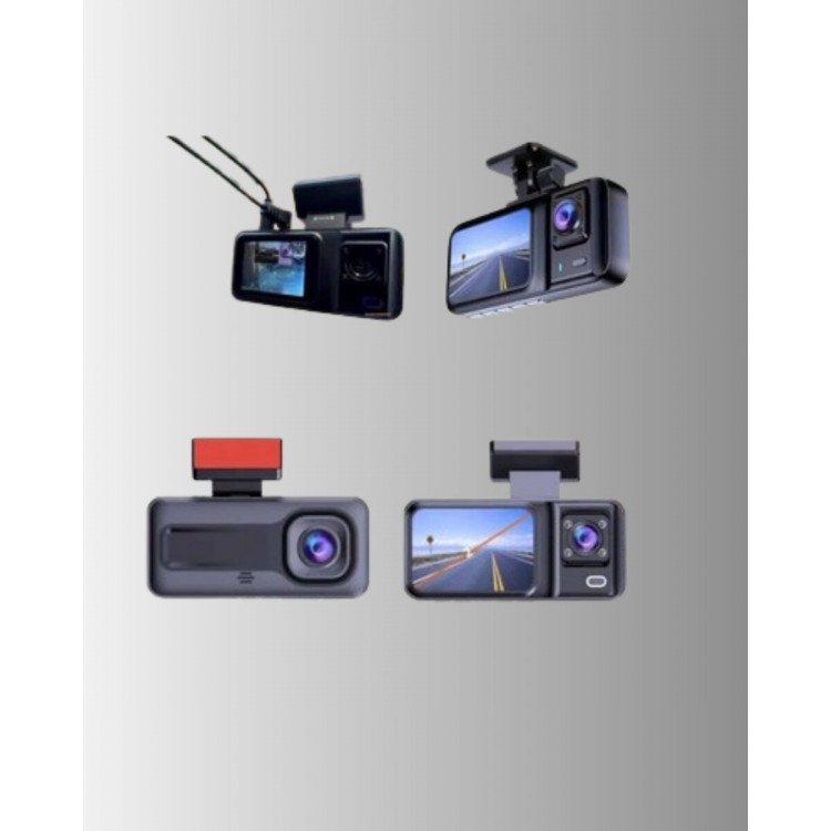 3 Kameralı Araç İçi Kayıt Cihazı 1080P Full HD Gece Görüşlü ve Wi-Fi Bağlantılı