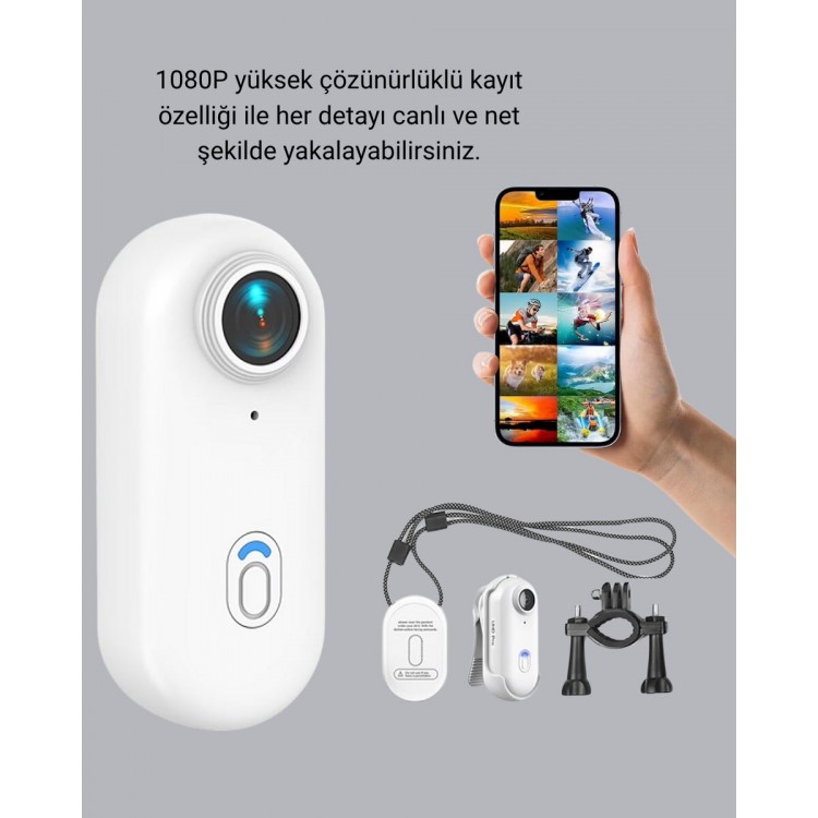 1080P Suya Dayanıklı Aksiyon Spor Kamerası 120° Geniş Açı ve WiFi Destekli