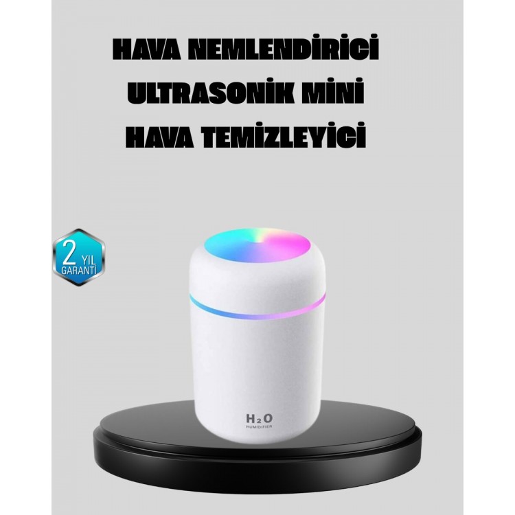 Taşınabilir USB Mini Nemlendirici – LED Aydınlatmalı Çift Püskürtme Modu