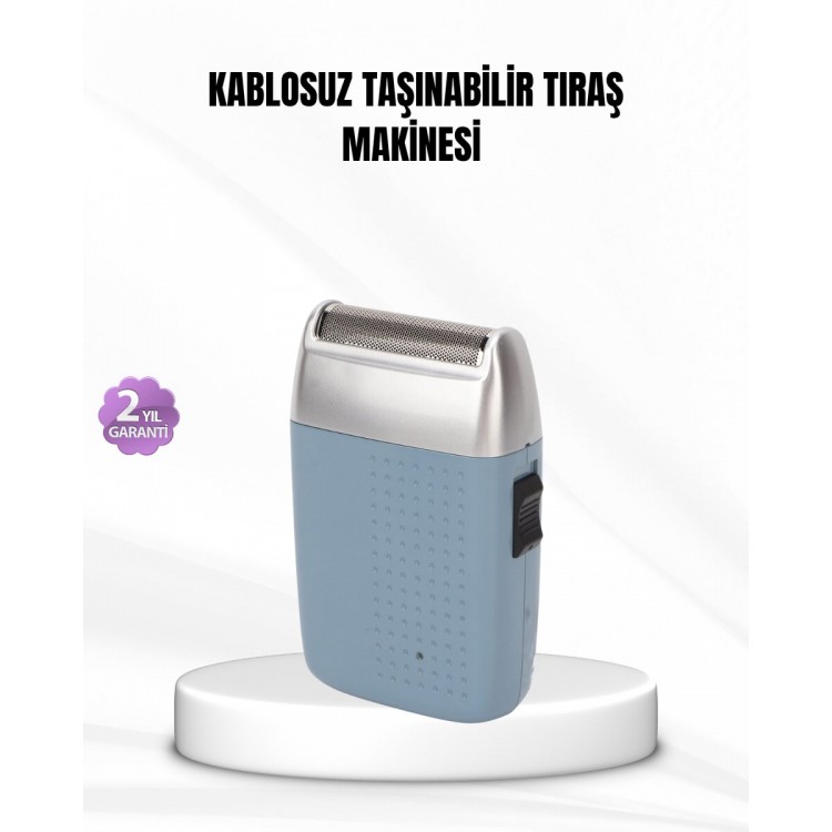 Taşınabilir Şarjlı Tıraş Makinesi – Kuru Kullanım Özel Sakal Başlıkları