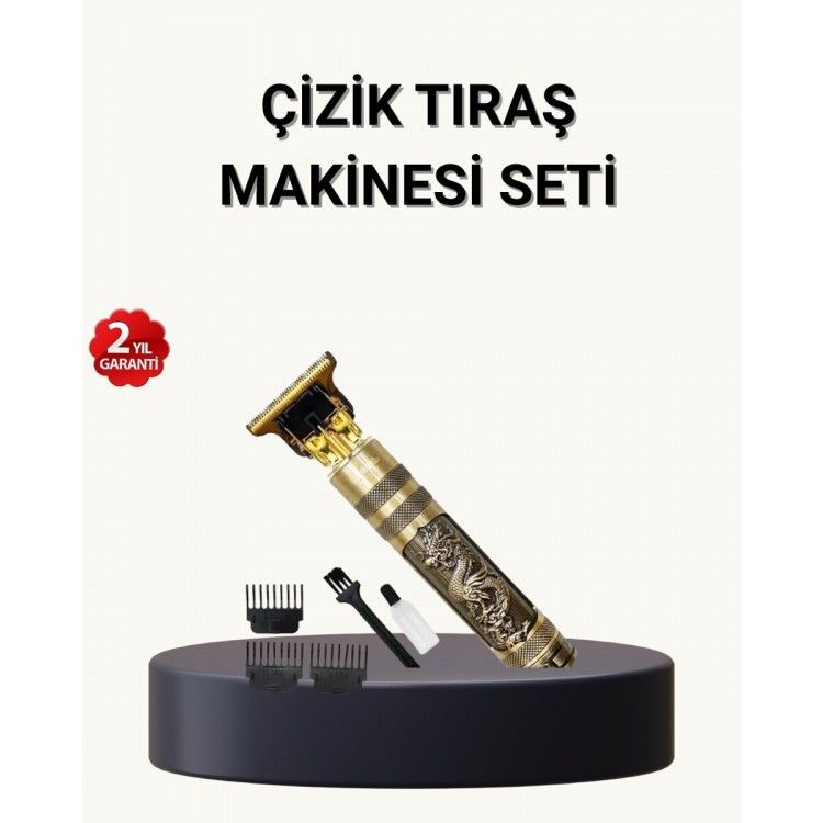 Profesyonel Çizik Tıraş Makinesi – T Çelik Bıçaklı 120 Dakika Şarjlı Kullanım 3 Başlıklı