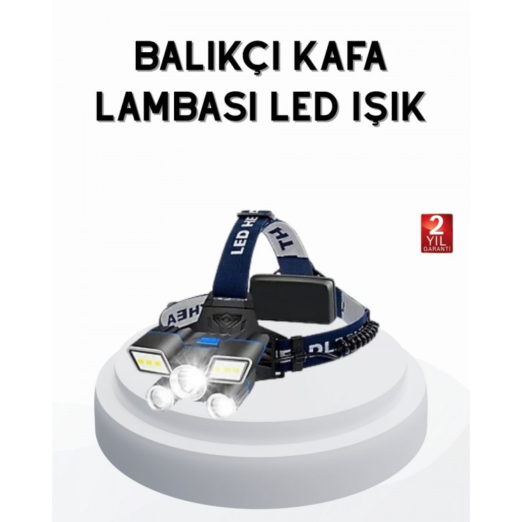 Profesyonel Şarjlı LED Far – IPX5 Suya Dayanıklı 4 Işık Modu Hareket Sensörlü