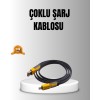 65W 4’ü 1 Arada Örgülü Hızlı Şarj Kablosu USB-C USB-A Çoklu Şarj Dayanıklı