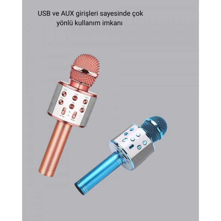 Bluetooth Karaoke Mikrofon – Yüksek Ses Kalitesi Yankı Efektli Uzun Ömürlü Pil