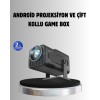 Android Projeksiyon Game Box – 1280x720p HD Çözünürlük BluetoothHDMI ve USB Girişli