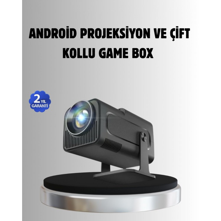 Android Projeksiyon Game Box – 1280x720p HD Çözünürlük BluetoothHDMI ve USB Girişli