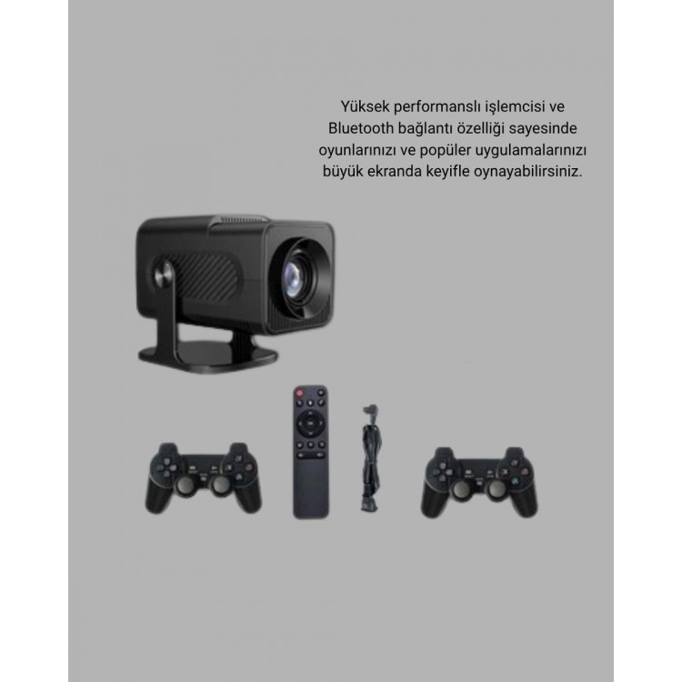 Android Projeksiyon Game Box – 1280x720p HD Çözünürlük BluetoothHDMI ve USB Girişli
