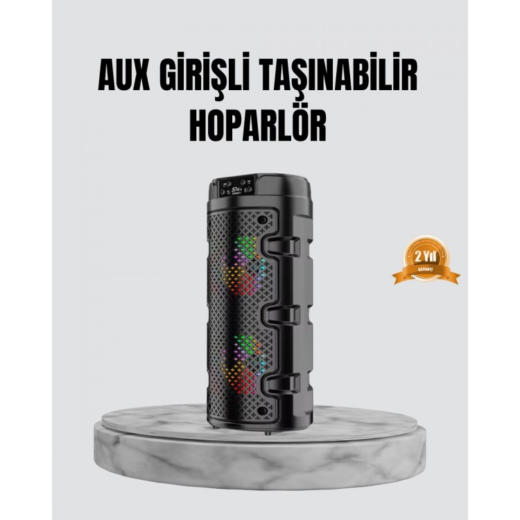 Taşınabilir Bluetooth Hoparlör Çift Sürücü Güçlü Bas HD Ses Çoklu Bağlantı