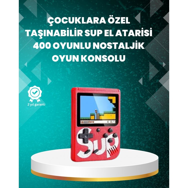 TV Çıkışlı Mini Retro El Konsolu 400 Oyunlu