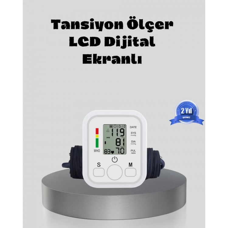 Üst Koldan Ölçüm Dijital Tansiyon Aleti – IHB Aritmi Uyarılı ve Çift Hafızalı (Kopya)