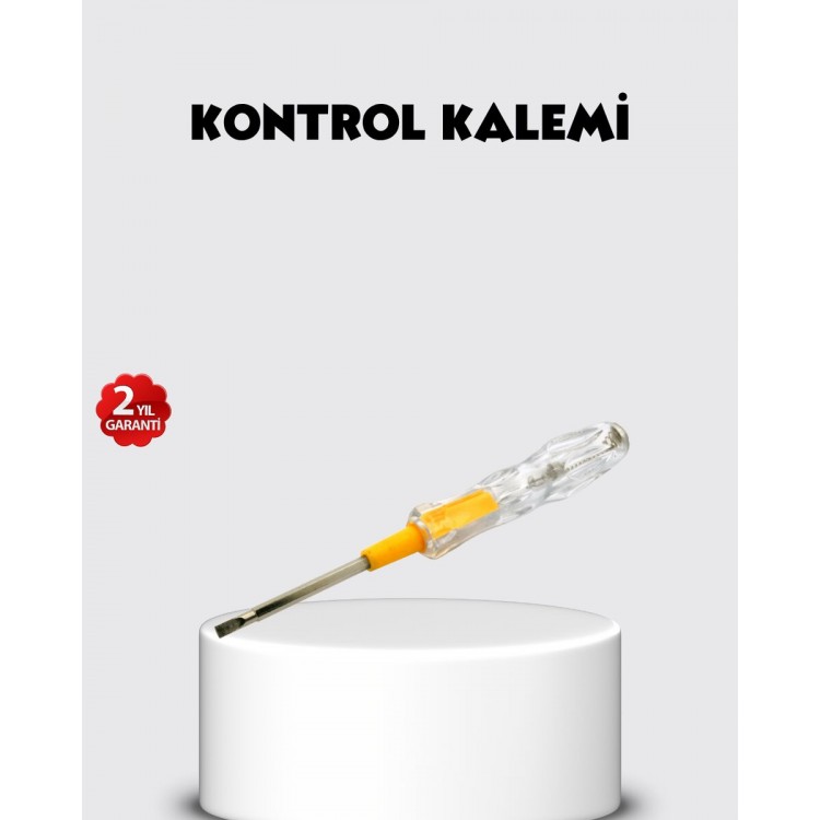 Neon Lambalı Elektrik Kontrol Kalemi Nikel Kaplama 110-220V