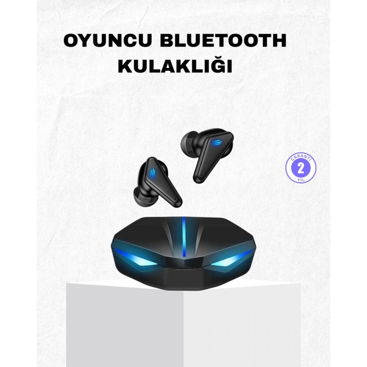 Oyuncu Bluetooth Kulaklık Tam Kablosuz Stereo LED Işıklı