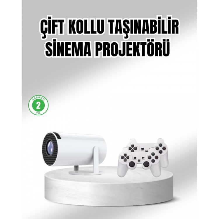 Projeksiyon Cihazı 4K Destekli Kablosuz Bağlantılı Bluetooth 5.0