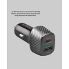 38W Araç Şarj Cihazı Type-C PD USB Hızlı Şarj Çift Port