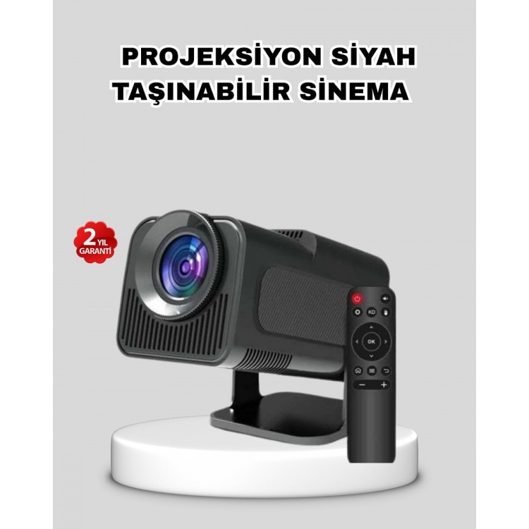 Akıllı Projeksiyon Cihazı HDMI USB Bağlantılı Taşınabilir Enerji Tasarruflu