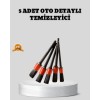 Araç Detay Temizlik Fırçası 5’li Set Çizmeyen Kıl Çok Yönlü Kullanım