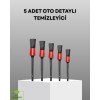 5 Parça Detay Temizlik Fırçası Seti Jant Motor Havalandırma İç Dış Temizlik