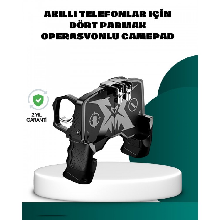 Mobil FPS Oyunlar İçin Dört Parmak Uyumlu Gamepad