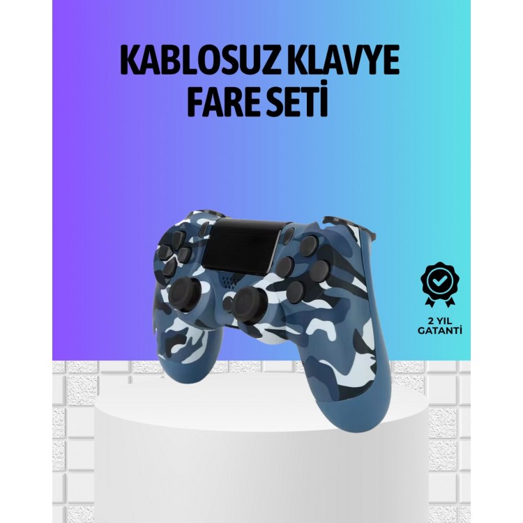 Şarjlı Kablosuz PS4 Oyun Kolu Titreşimli Hassas Kontrol