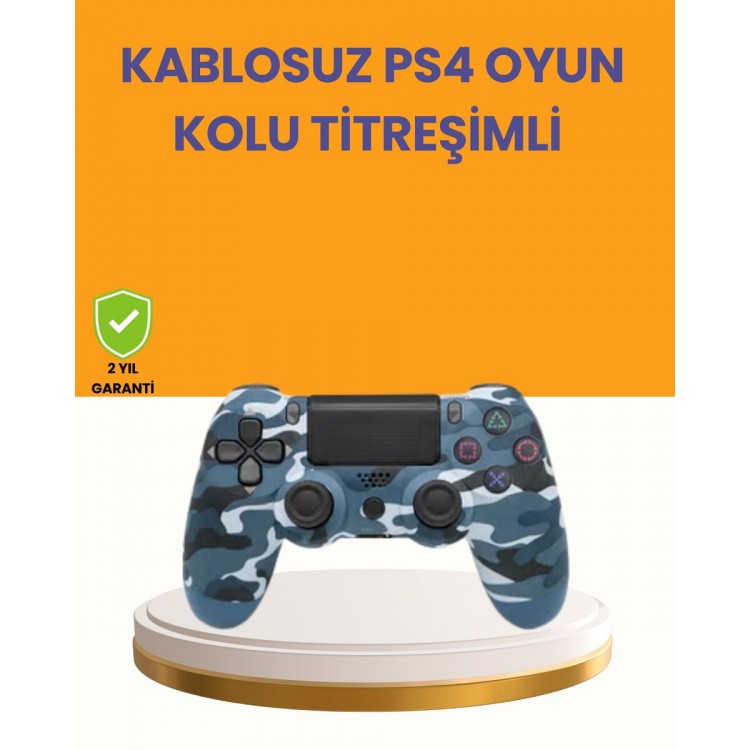 PS4 Kablosuz Oyun Kolu Gecikmesiz Bağlantılı Ergonomik Tasarımlı