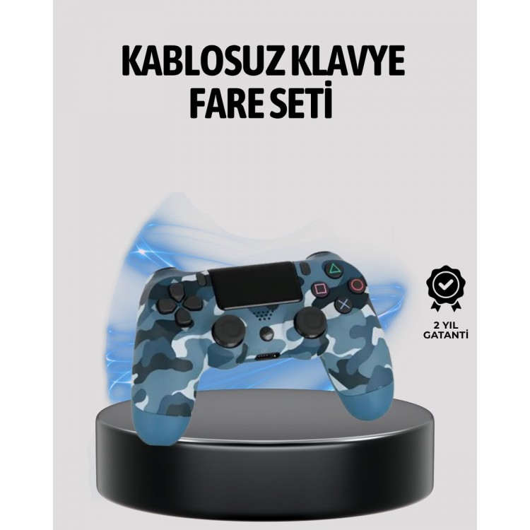 Kablosuz PS4 Controller Çift Motorlu Dayanıklı Gamepad