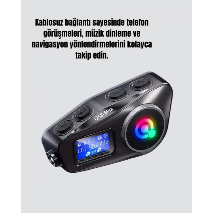 Su Geçirmez Bluetooth 5.3 Kask Kulaklığı 1000mAh Bataryalı
