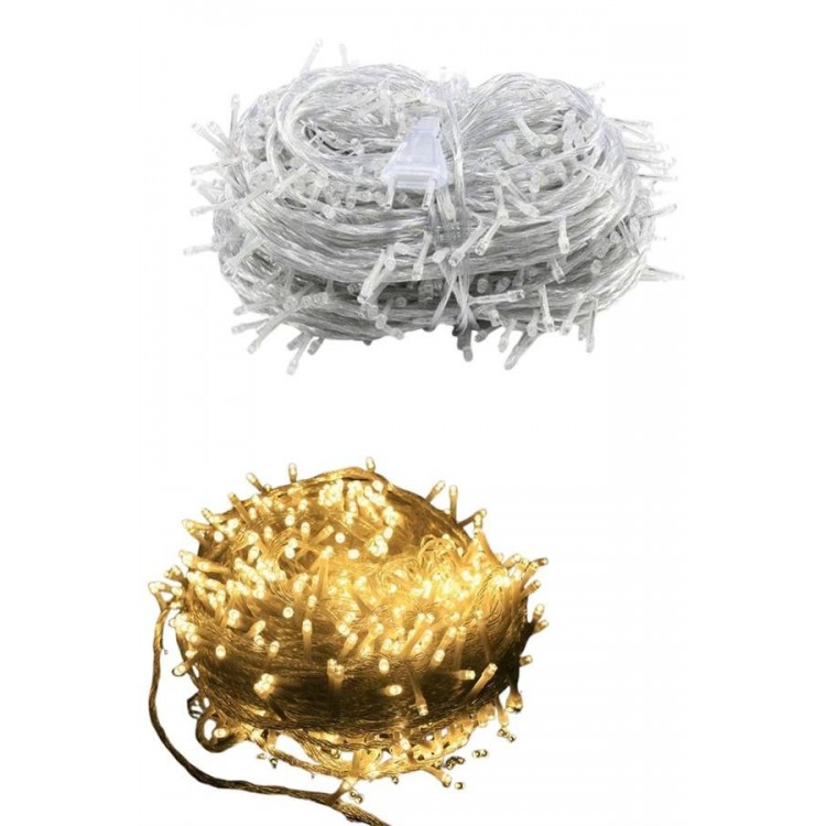 10 Metre Günışığı Led Işık Fişli Dekoratif Sarı Ton Aydınlatma 3 Modlu Led Şerit