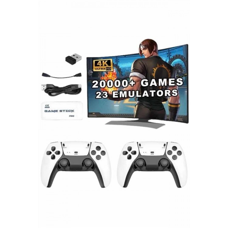 3D 4K HD 2.4G Game Stick 4K Ultra Hd Oyun Konsolu Çift Kollu