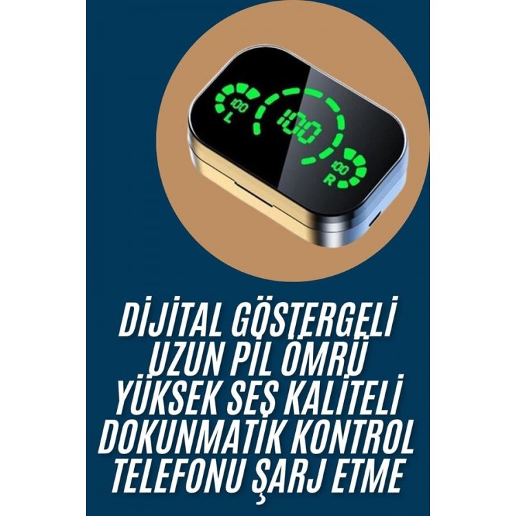 2025 Model Bluetooth Kulaklık Telefon Şarj Edebilen Çağrı Cevaplama Dijital Göstergeli