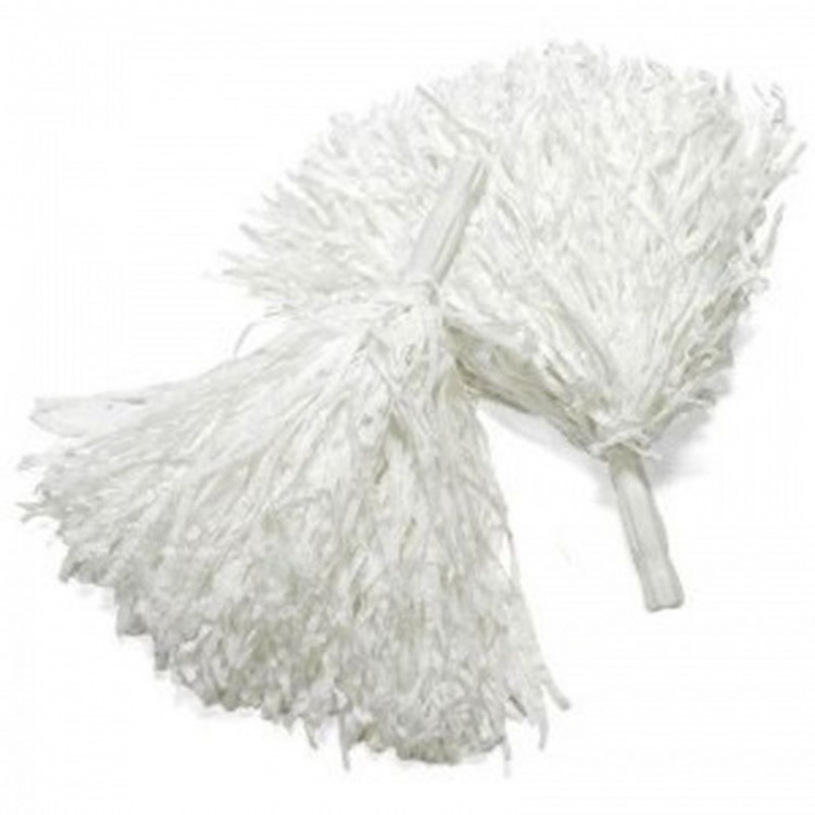 1 Pair (2 Pieces) White Color April 23Show Pompom