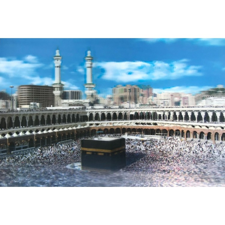 5D Elmas Boyama Ekstra Çözünürlüğe Sahip Kabe Resmi Mekke Tablosu 40x60 cm