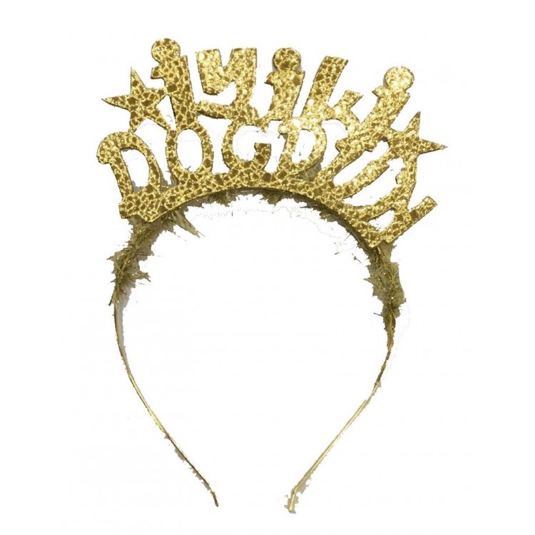 Gold Color Eva Birthday Party Crown with Happy Birthday Written