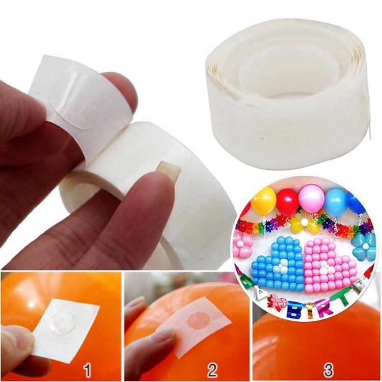 Balloon Tape Double Sided Balloon Adhesive 100 Pieces